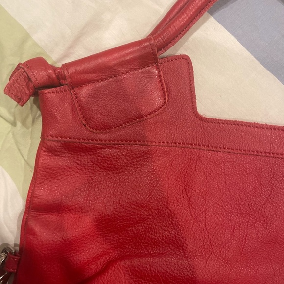 Foley+Corinna Mid City Red Leather fold over tote. - Picture 7 of 14
